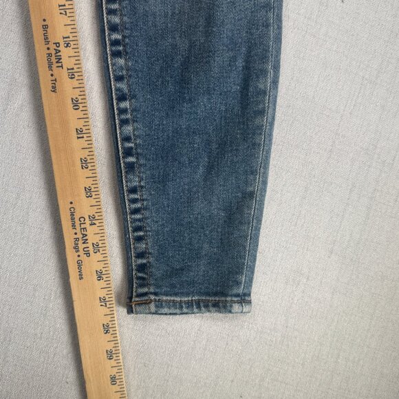 Y2K True Religion Skinny Overalls Blue Denim Cotton Blend Size M Medium - Picture 5 of 9